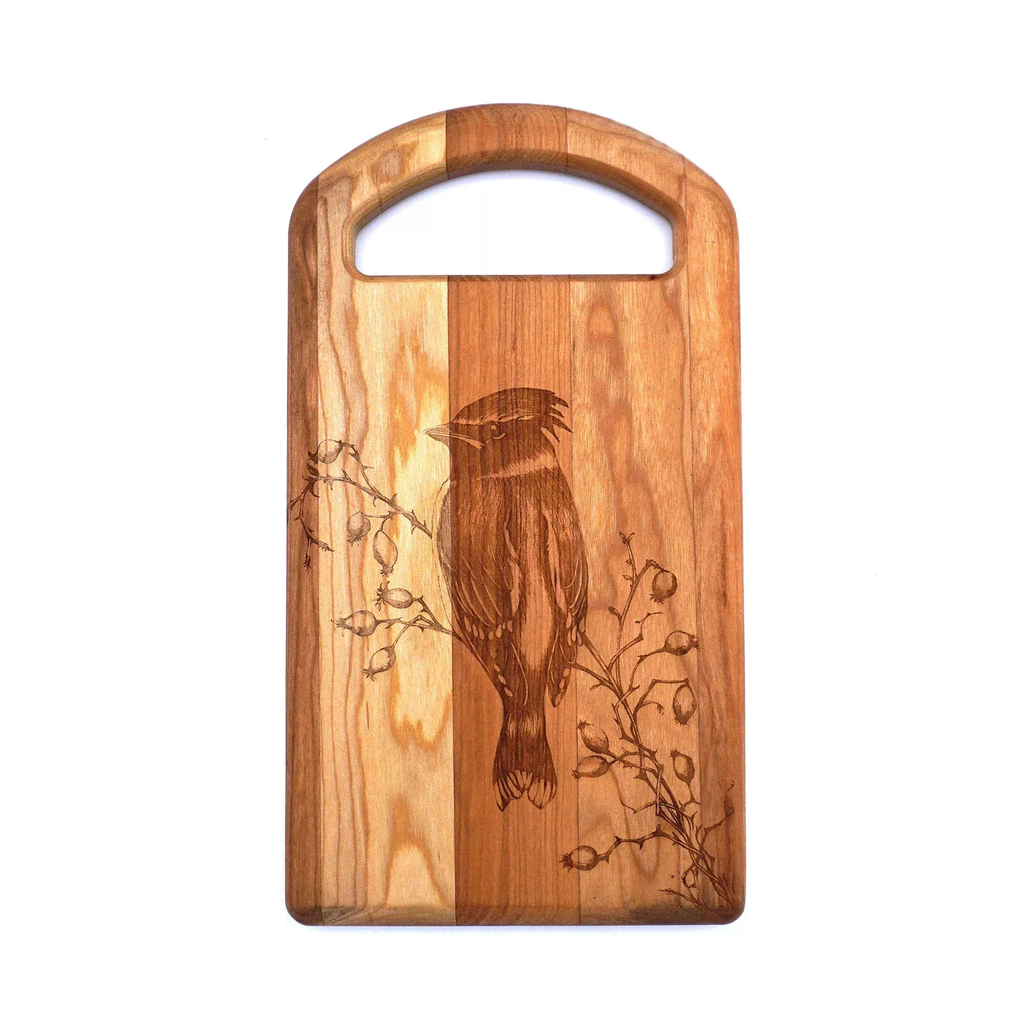 Laura Zindel Cherry Small Serving Board with Oval Handle