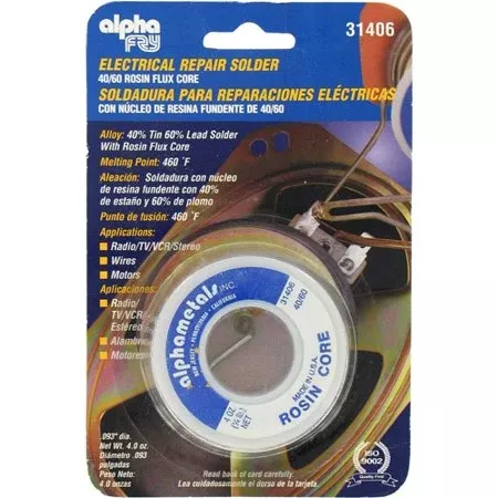 Leaded Electrical Solder – .093 Diameter – 4oz