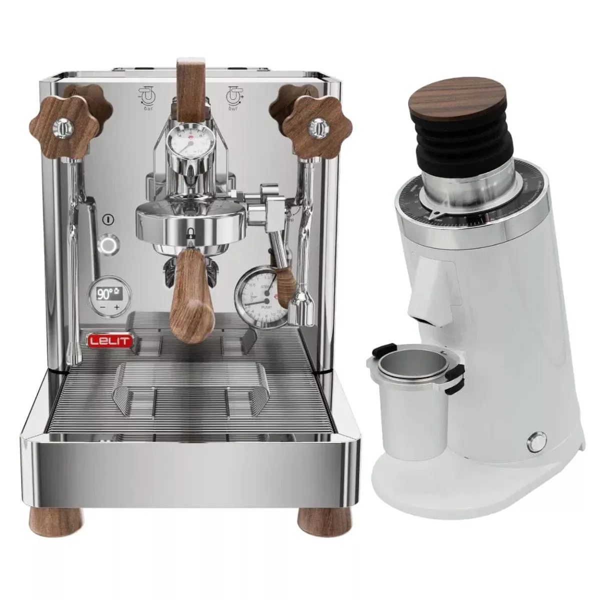 Lelit Bianca 3 PL162T Espresso Machine and DF64 Gen 2.5 Grinder (White) Bundle