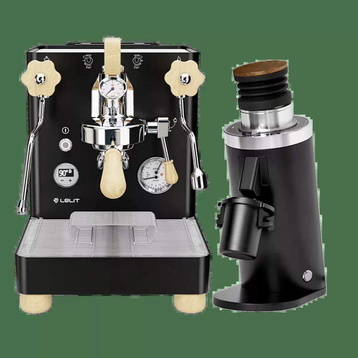 Lelit Bianca 3 PL162TCB Espresso Machine Black and DF64 Gen 2.5 Grinder Grinder Black Bundle