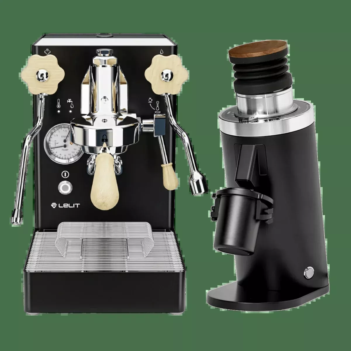 Lelit Mara X Semi-Automatic Heat-Exchange E61 Espresso Machine with PID PL62X (Black) & DF64 Gen 2.5 Grinder (Black) Bundle