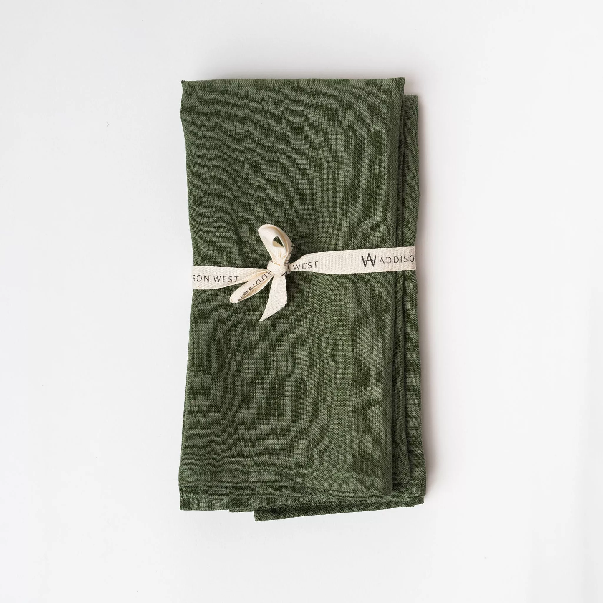 Linen Napkin Set - Forest Green