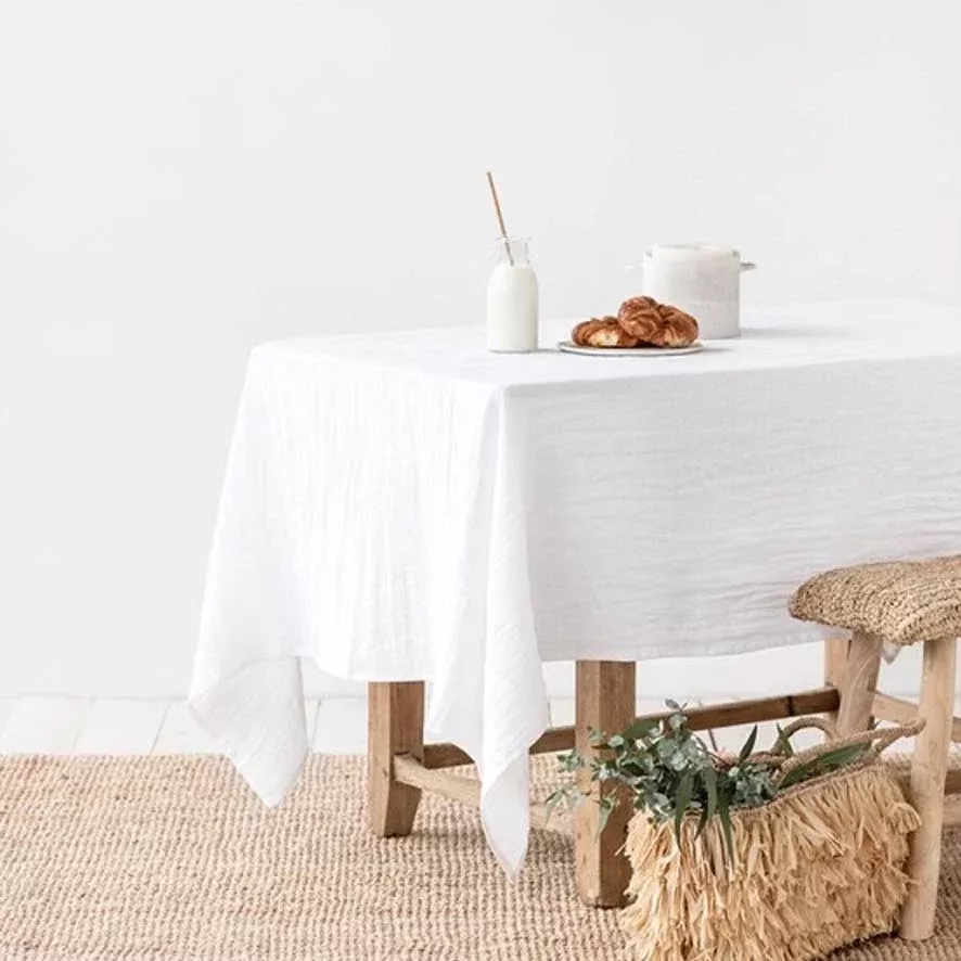 Linen Tablecloth in White