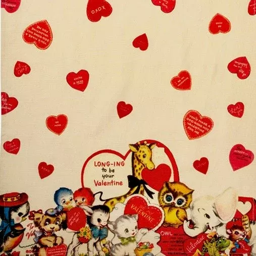 Longing to Be Your Valentine Retro Style Kitchen Towel