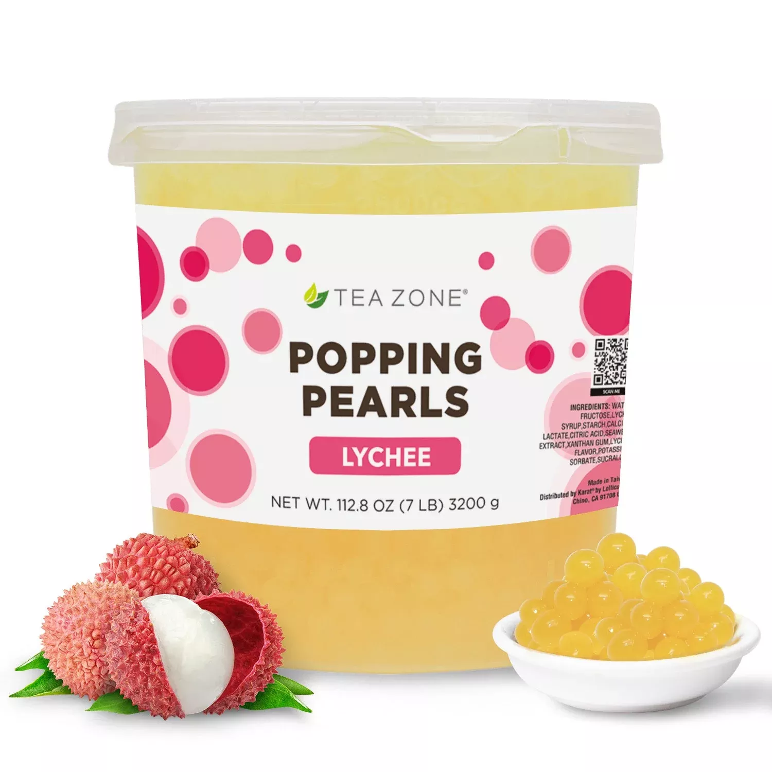 Lychee POPPING PEARLS™ - Jar (7 lb)
