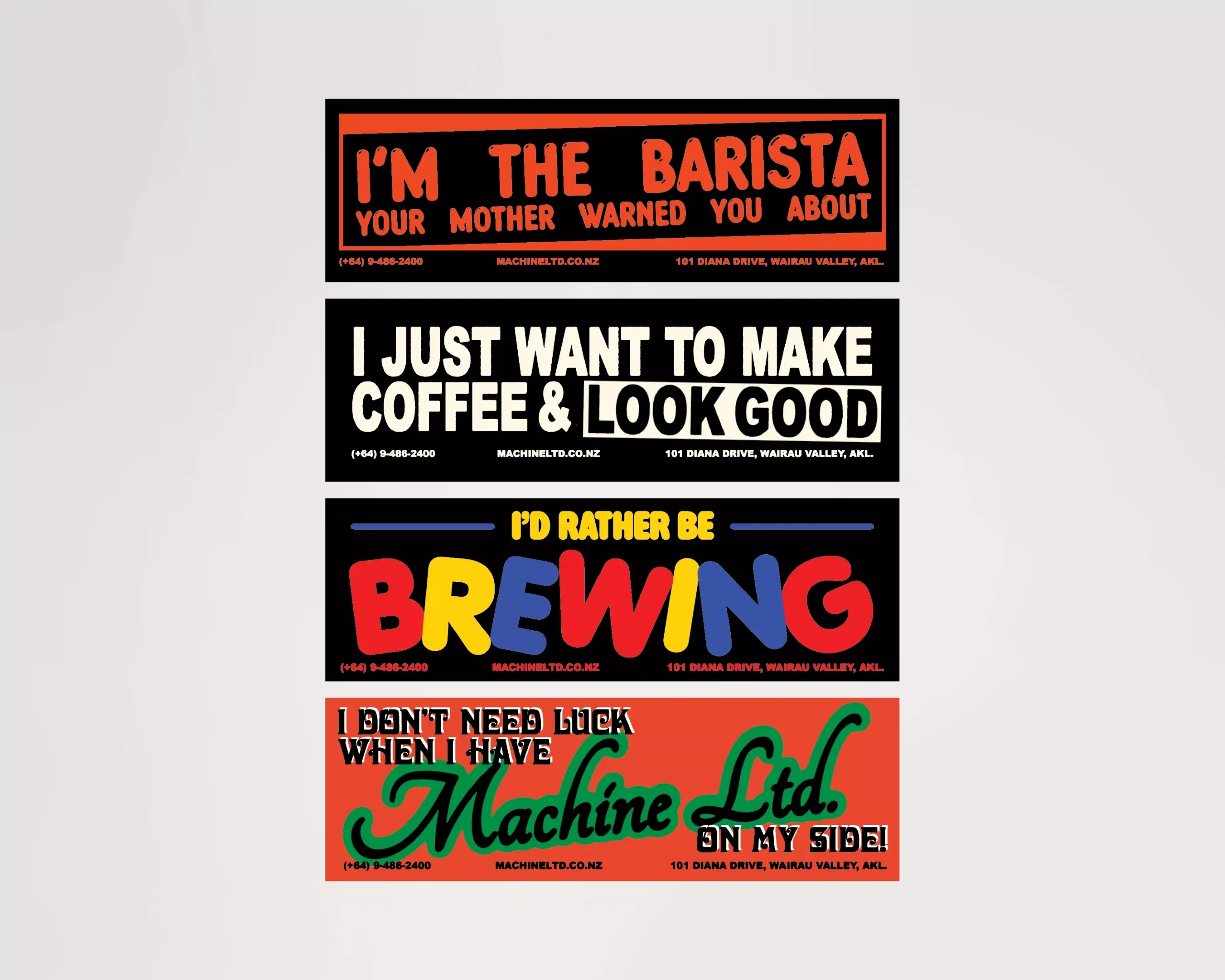 Machine Ltd Coffee Bumper Stickers
