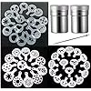 MAGNAOLORAN 2 piece Powder Shaker with 4 Coffee Stencils