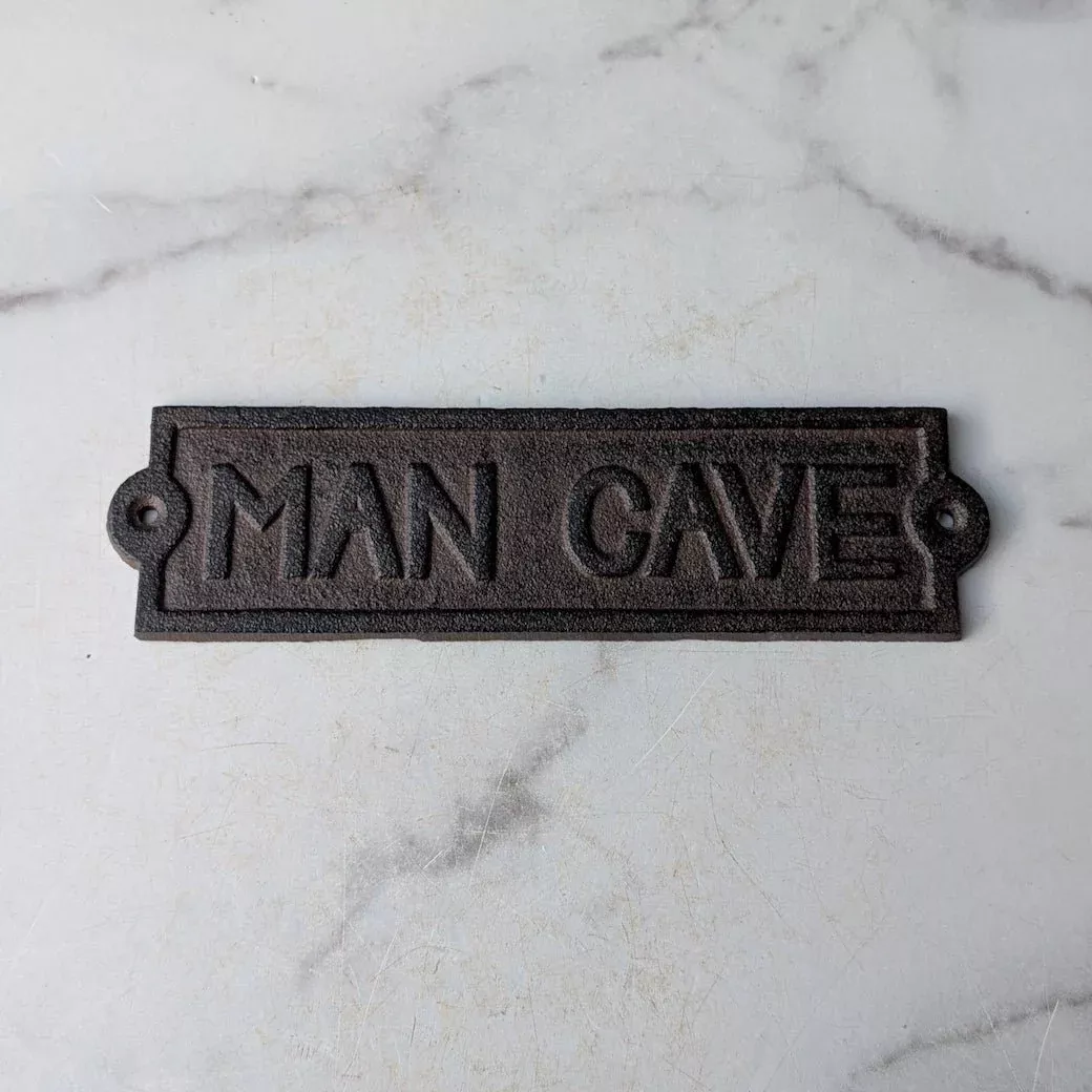 Man Cave Vintage-Style Cast Iron Plaque