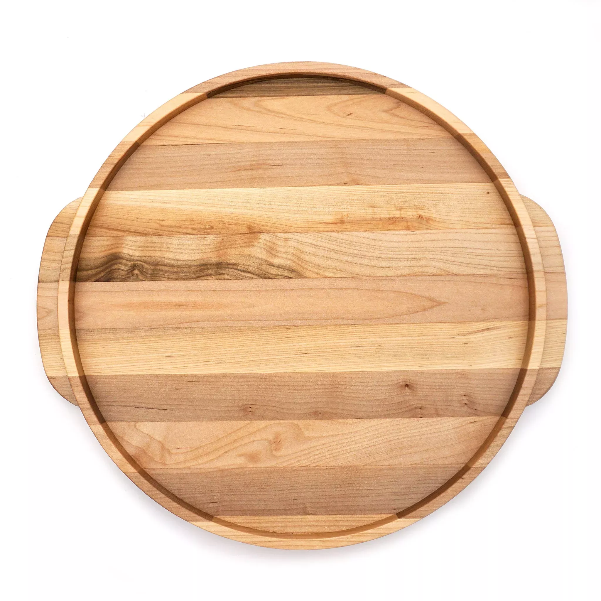 Maple Round Wooden Serving Tray