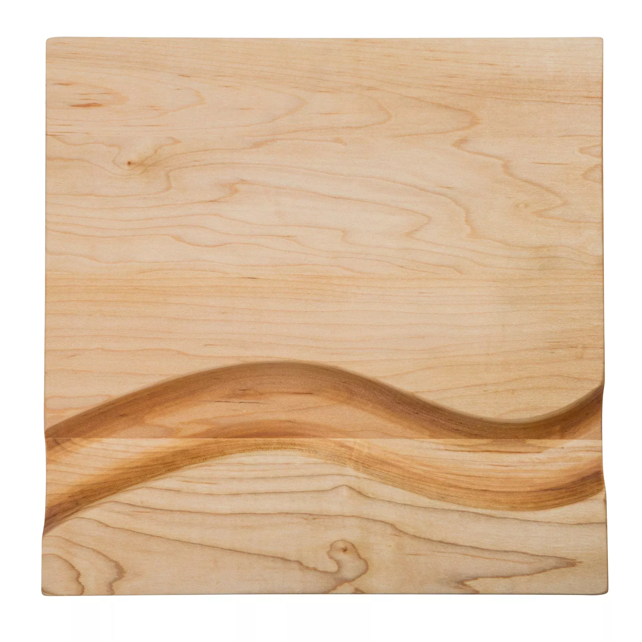 Maple Square Cheese Board With Cracker Groove