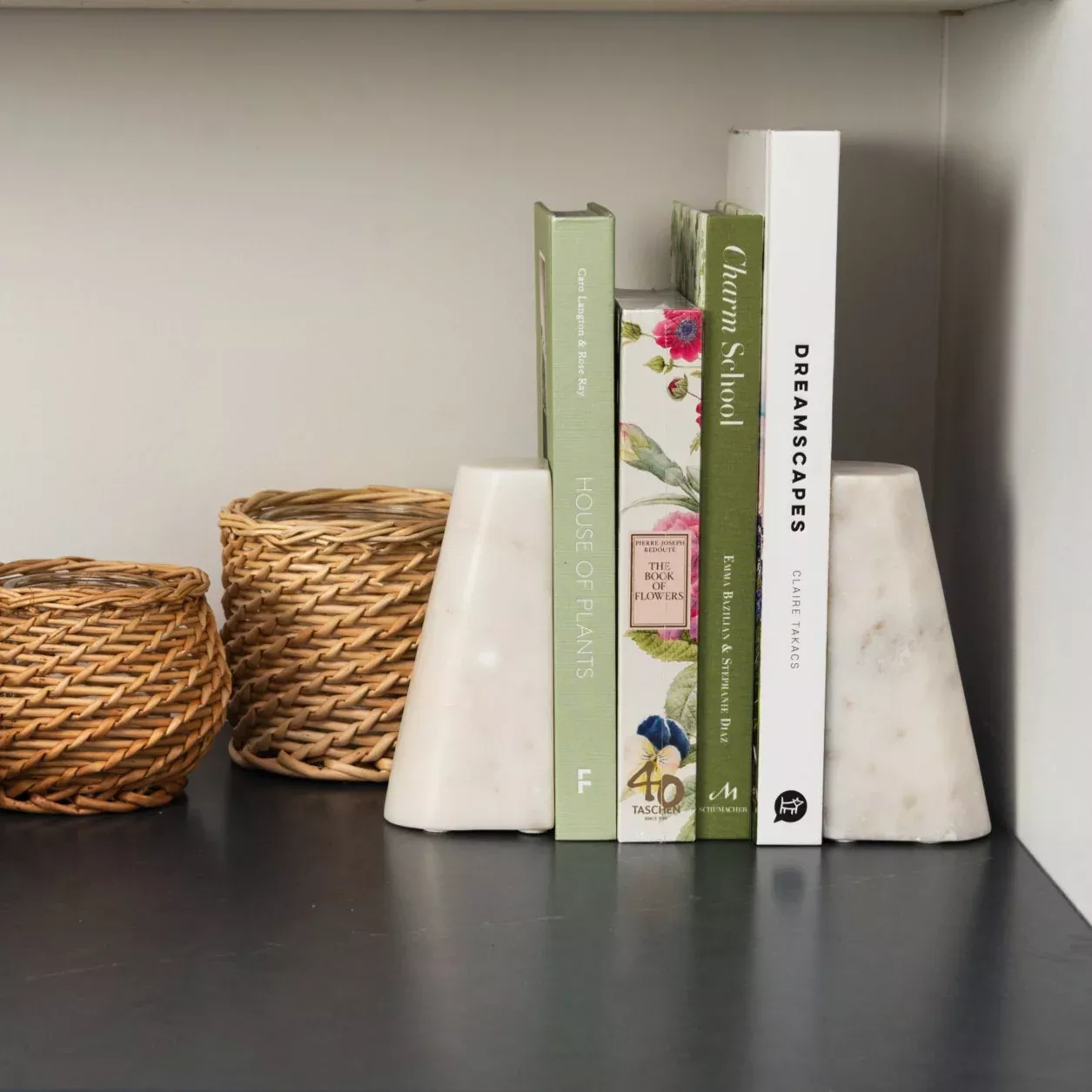 Marble Bookends, Set of 2