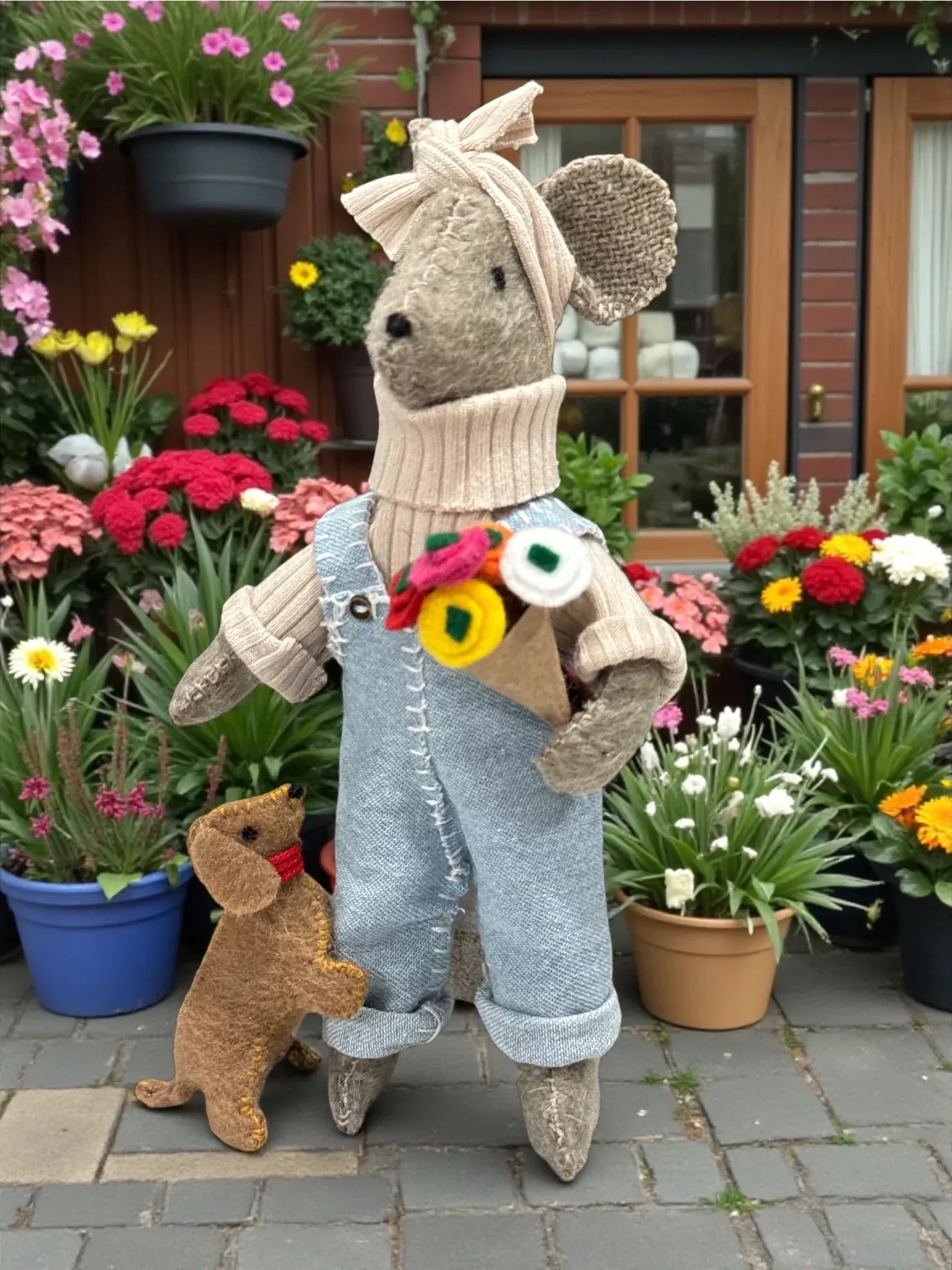 Market Day Mouse + Pup Felt Sweing Kit