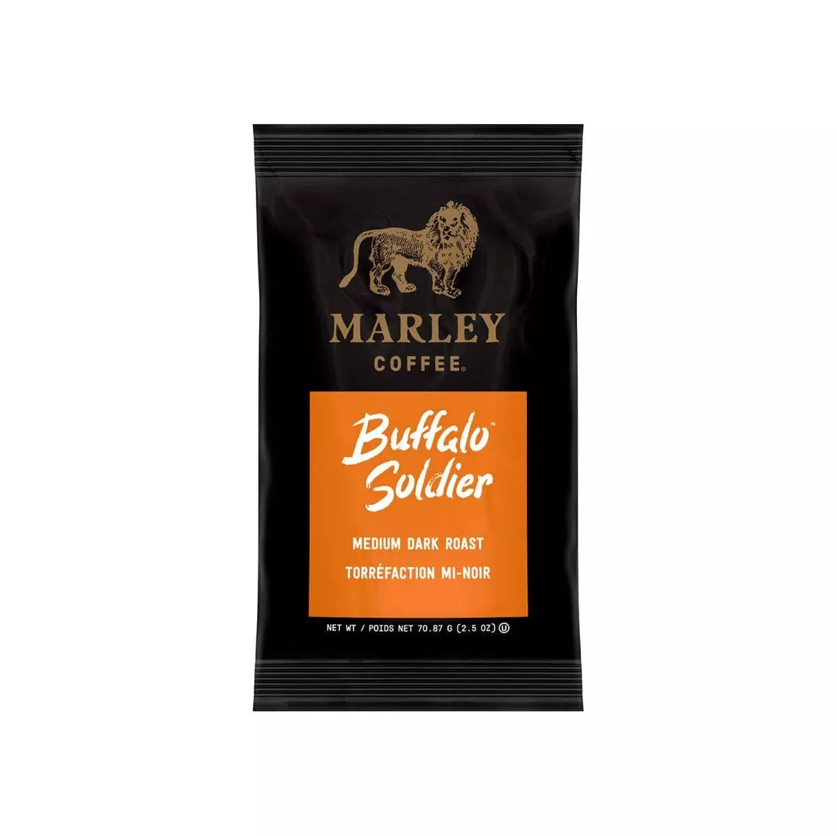 Marley Coffee Buffalo Soldier Ground Coffee Packets (Box of 64 X 2.5oz)