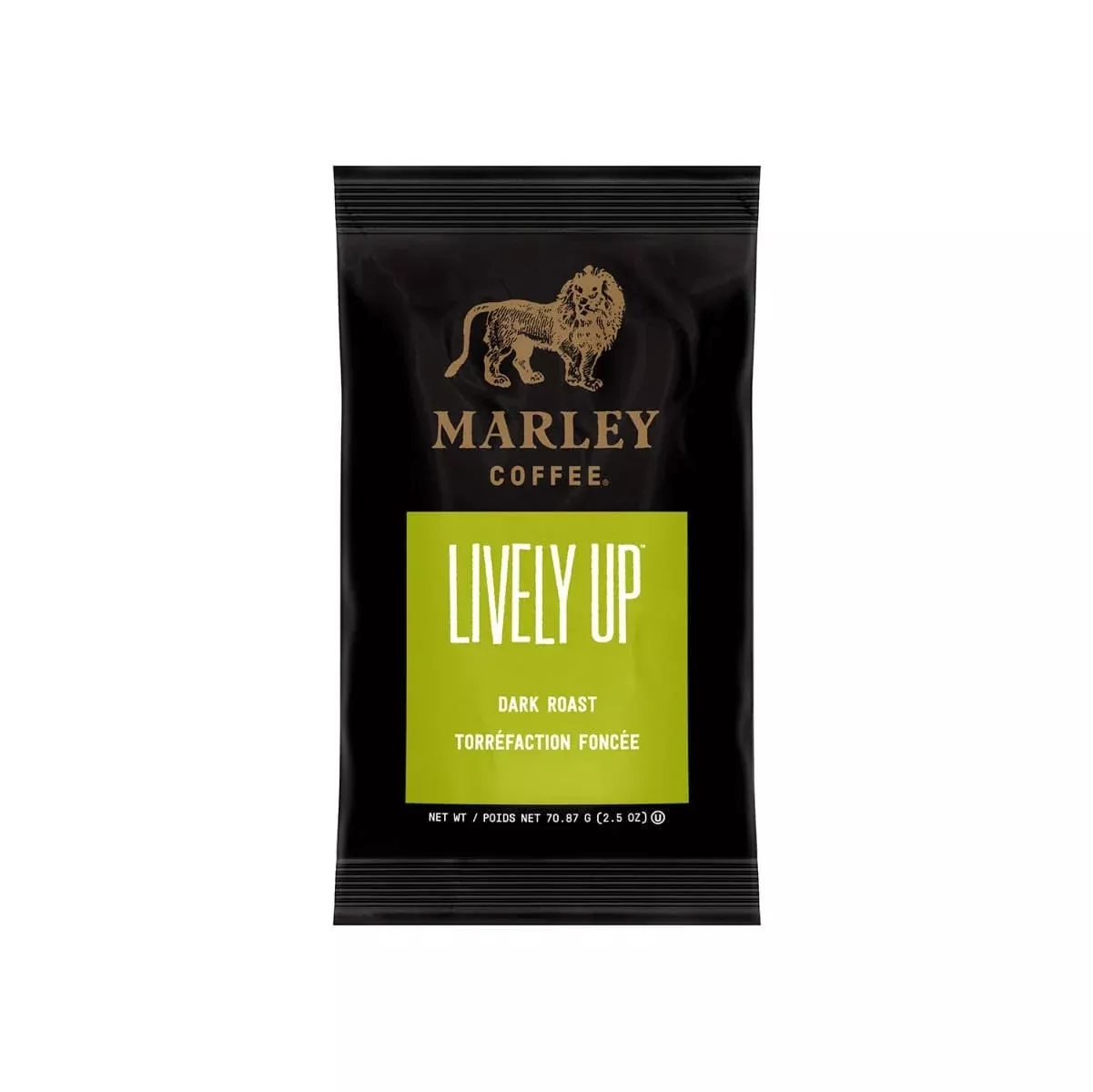 Marley Coffee Lively Up! Ground Coffee Packets (Box of 64 X 2.5oz)