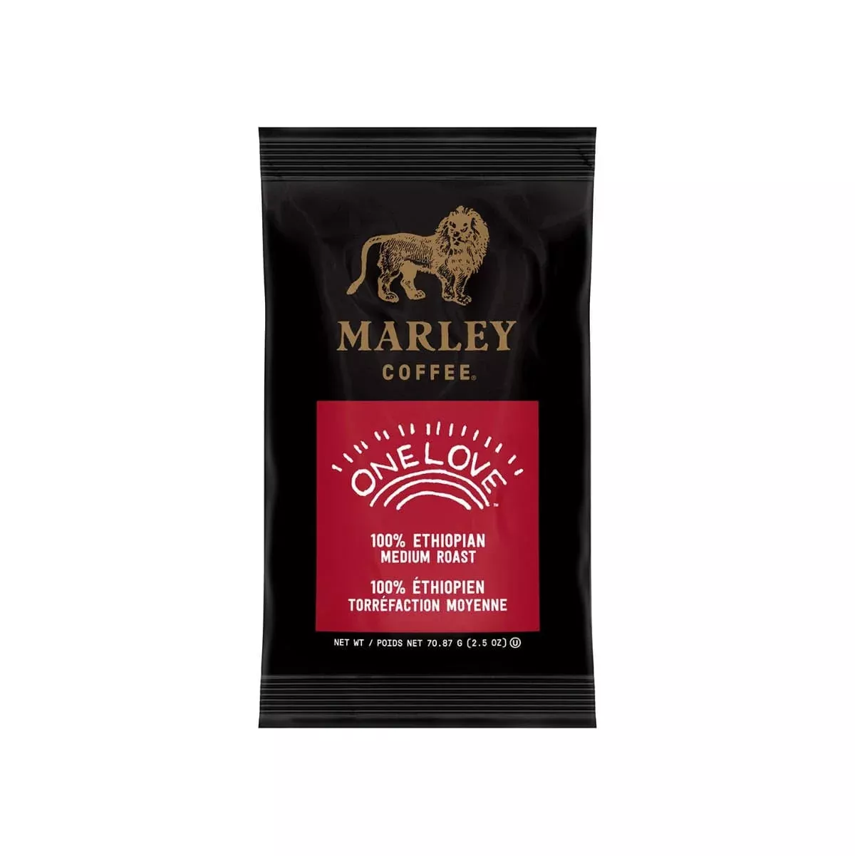 Marley Coffee One Love Ground Coffee Packets (Box of 64 X 2.5oz)