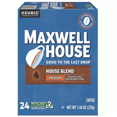 Maxwell House 5000363643 House Blend Coffee K-Cups (24/Box)