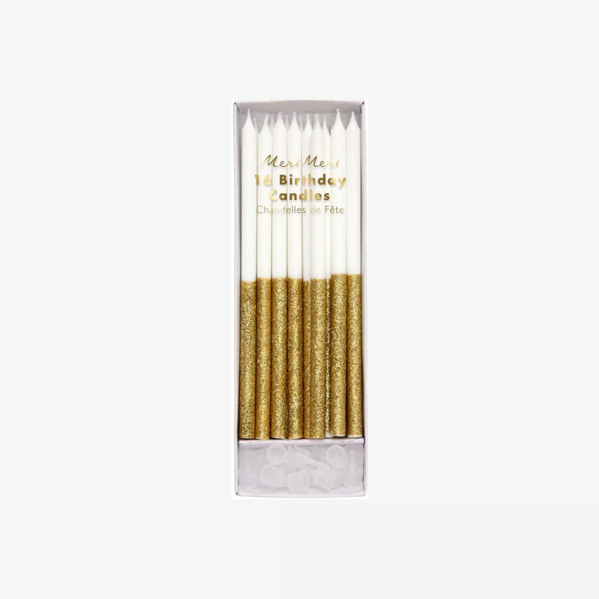Meri Meri Gold Glitter Dipped Candles