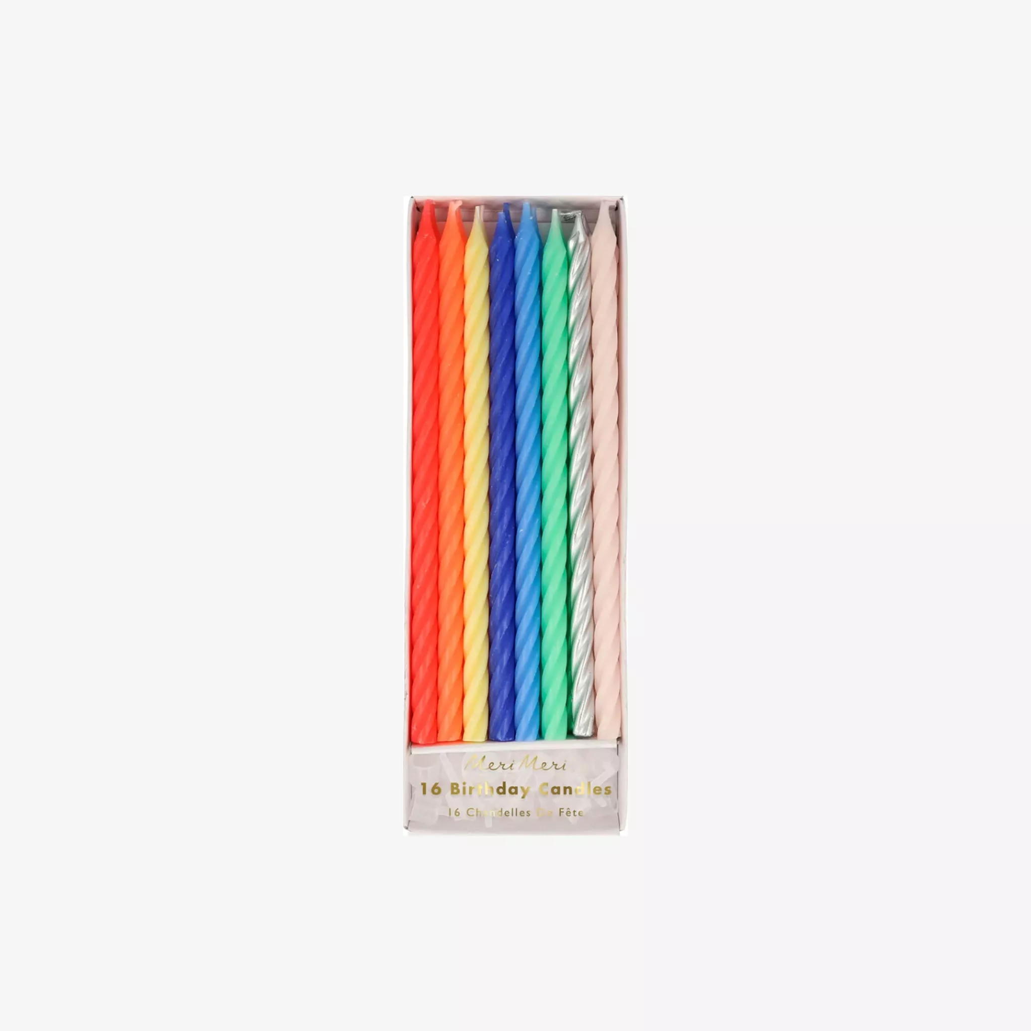 Meri Meri Multi Neon Twisted Candles