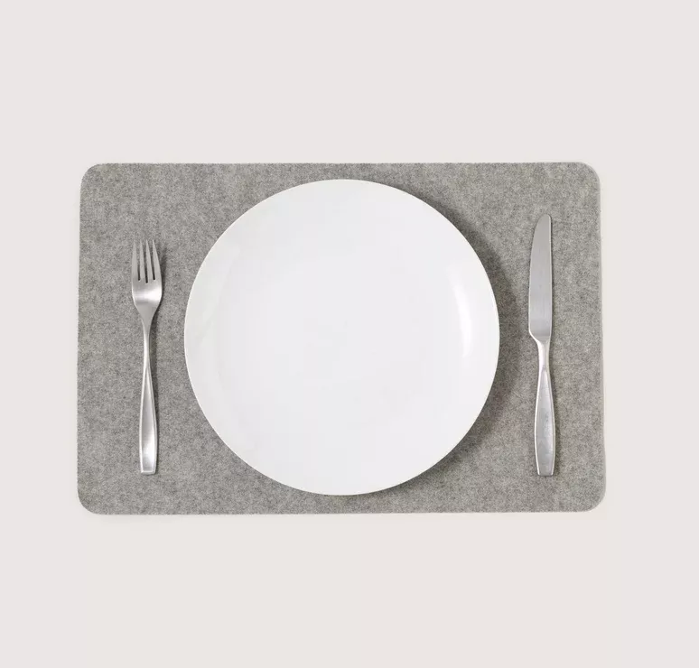 Merino Wool Felt Placemat - Granite