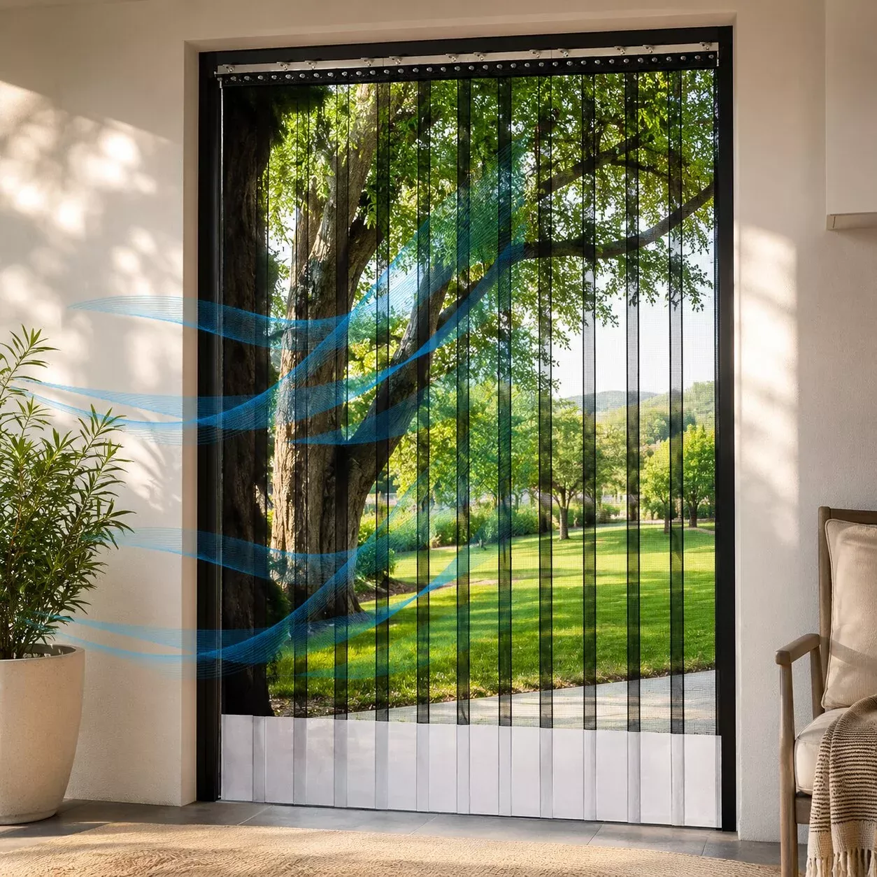 Mesh Strip Curtain Kit - AirFlex 8in Mesh - Aleco MaxBullet