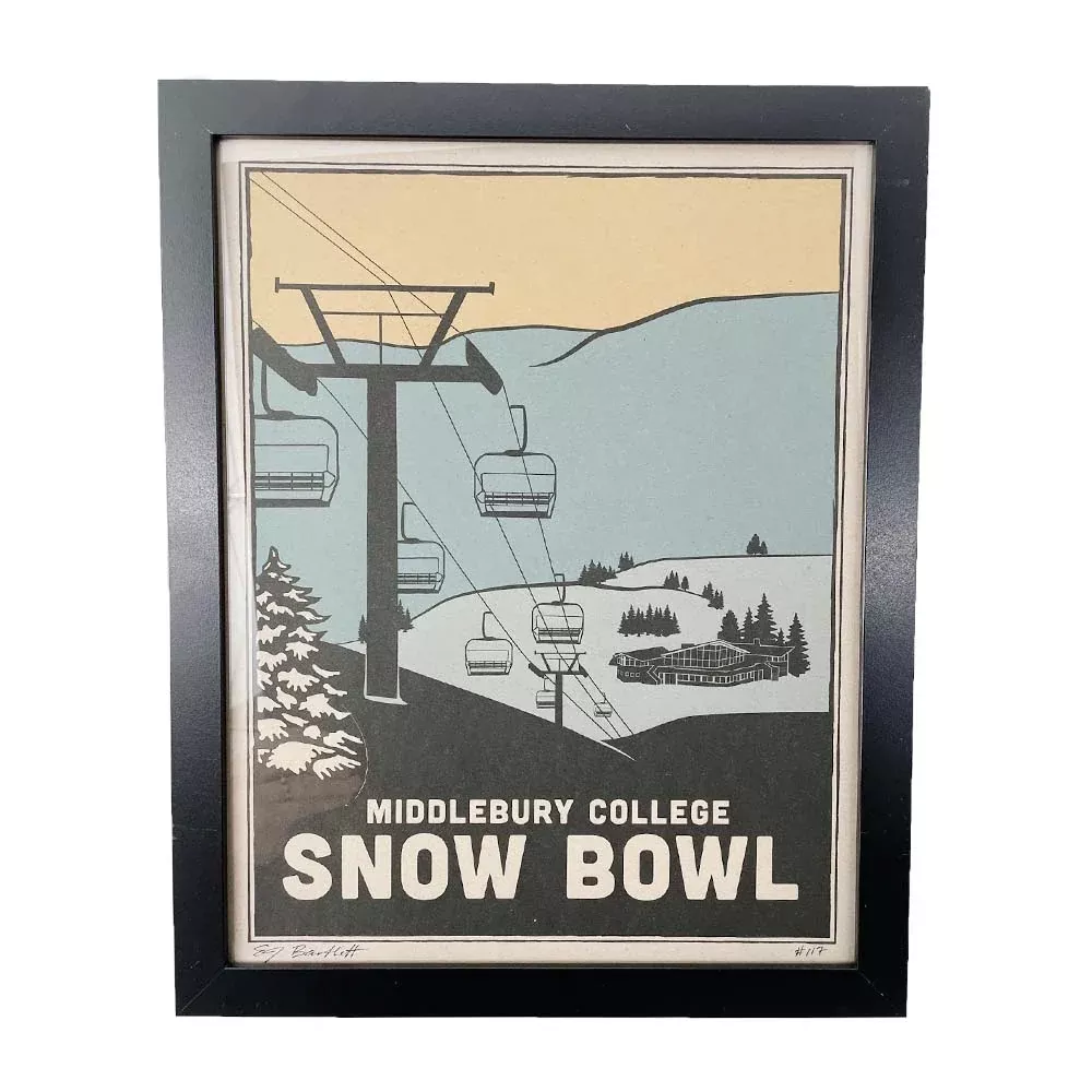 Middlebury College Snow Bowl by EJ Bartlett Framed Print