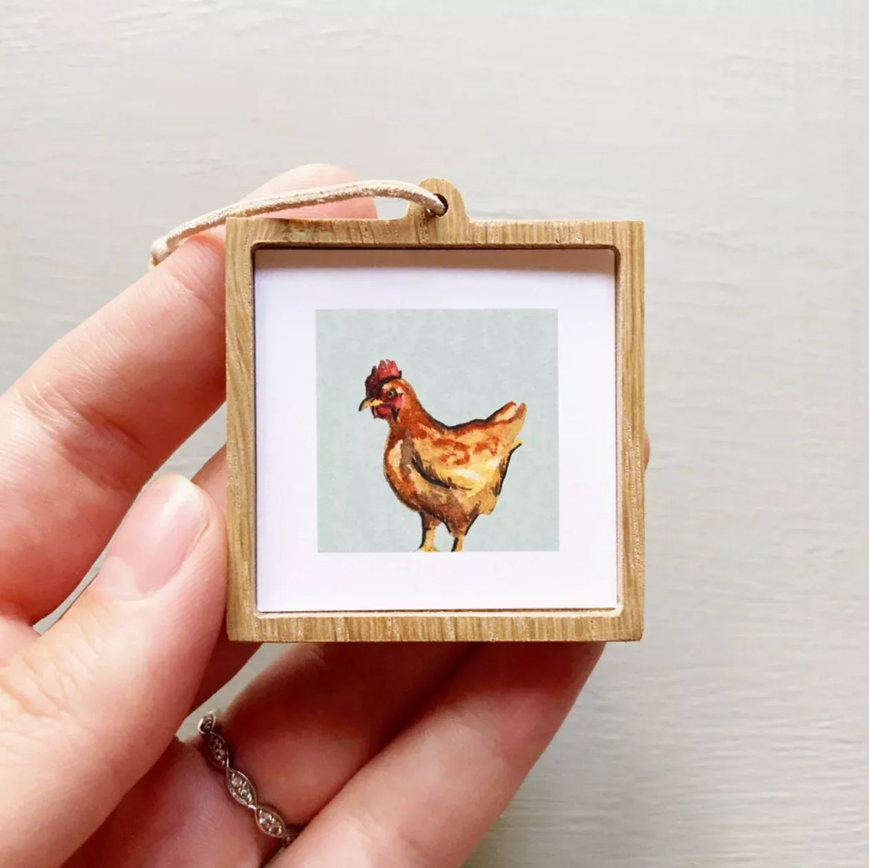 Mini Framed Watercolor - Chicken