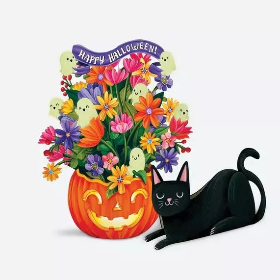 Mini Jack O Lantern Boo-quet Pop Up Card