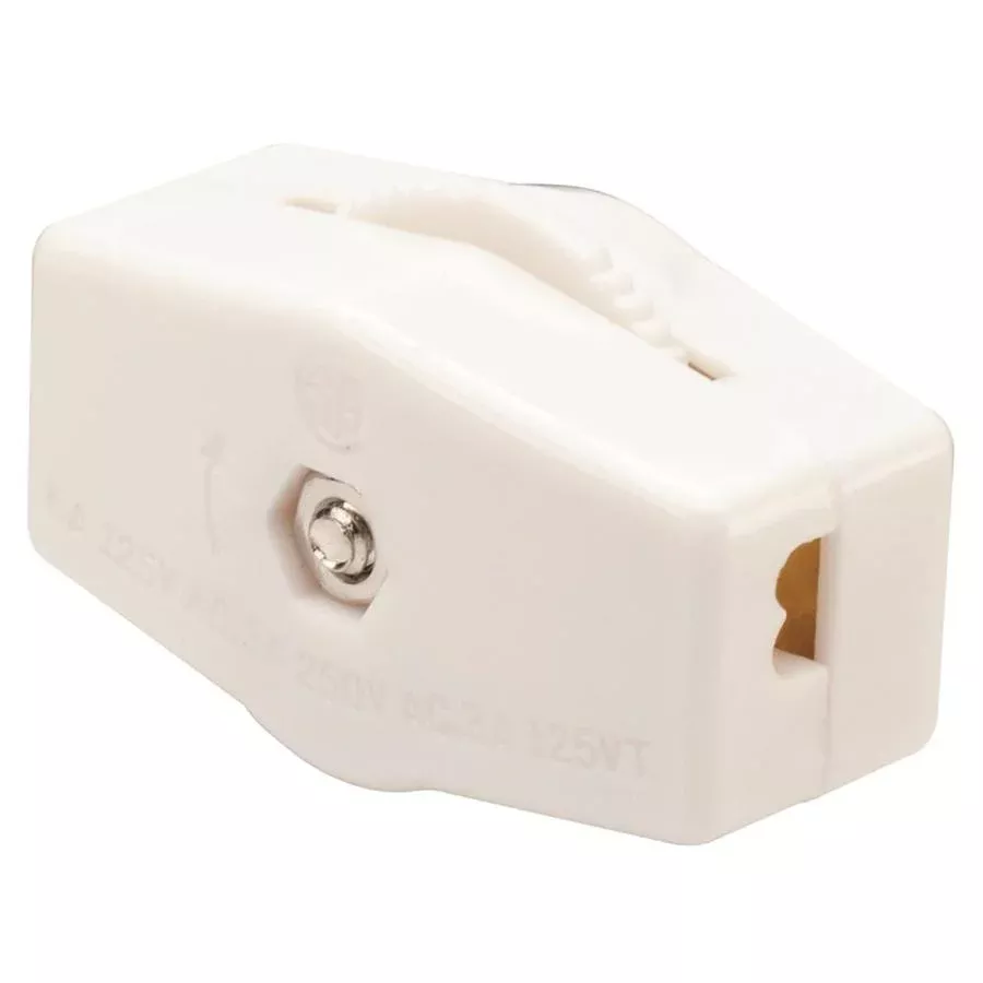 Miniature In-Line Cord Switch – White