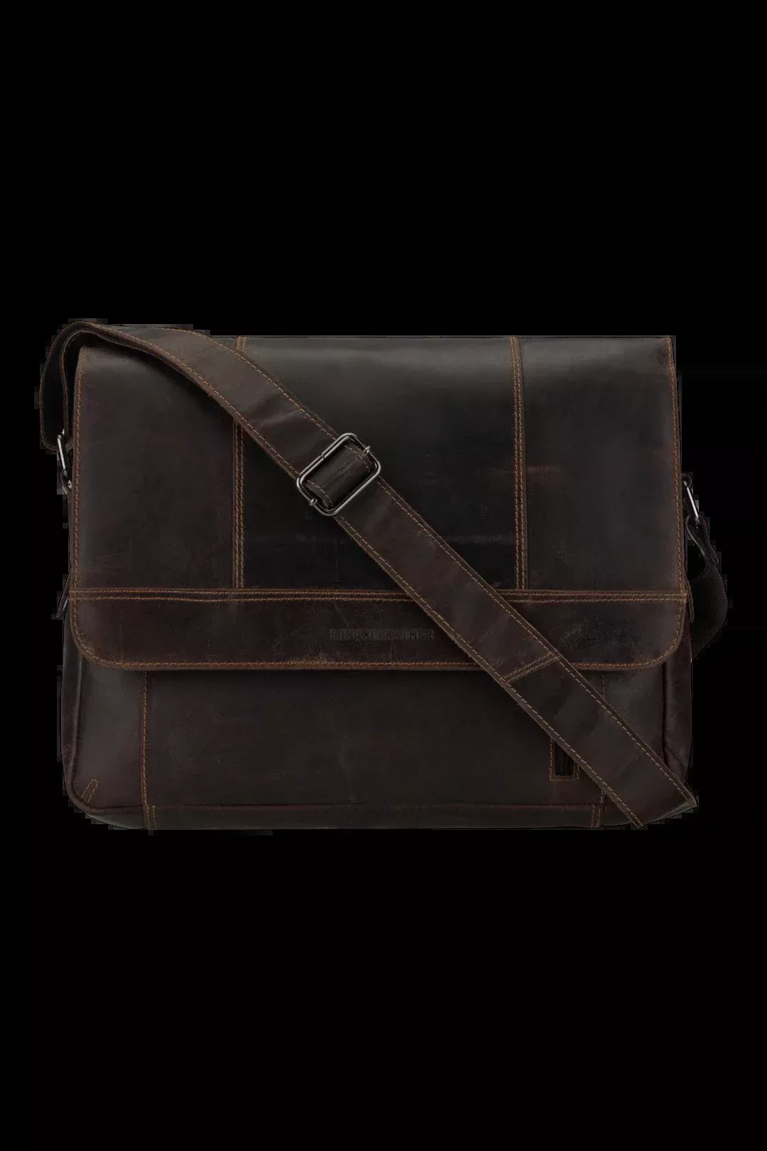 Minori Leather Jordan Leather Messenger Bag 15.6" – Brown