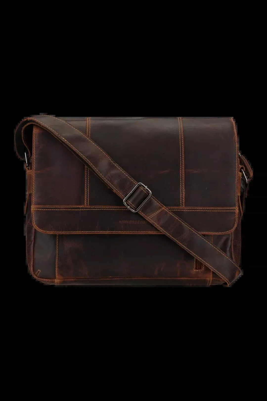 Minori Leather Jordan Leather Messenger Bag 15.6" – Chestnut