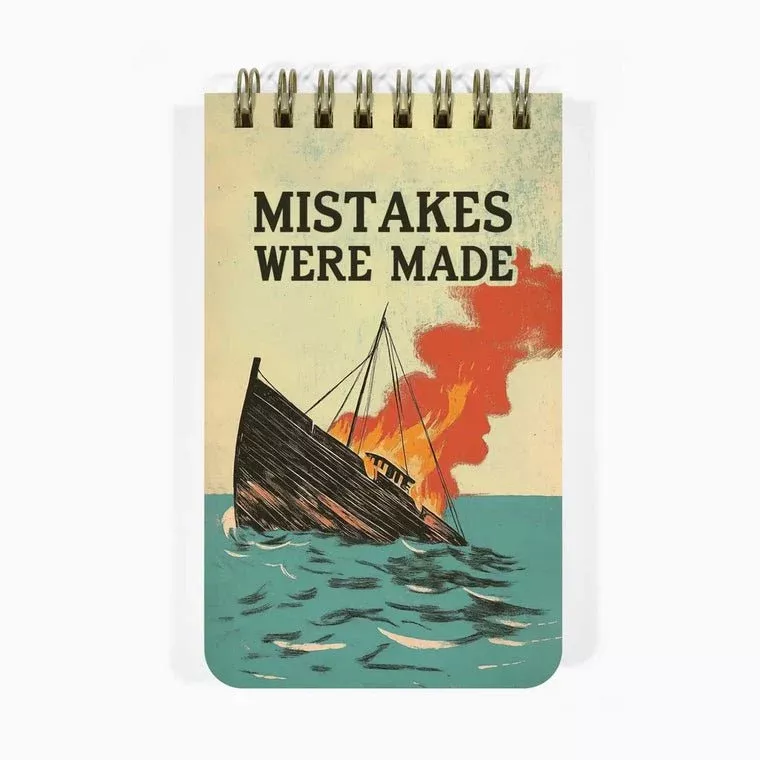 Mistakes Were Made 3x5” Mini Spiral Notebook
