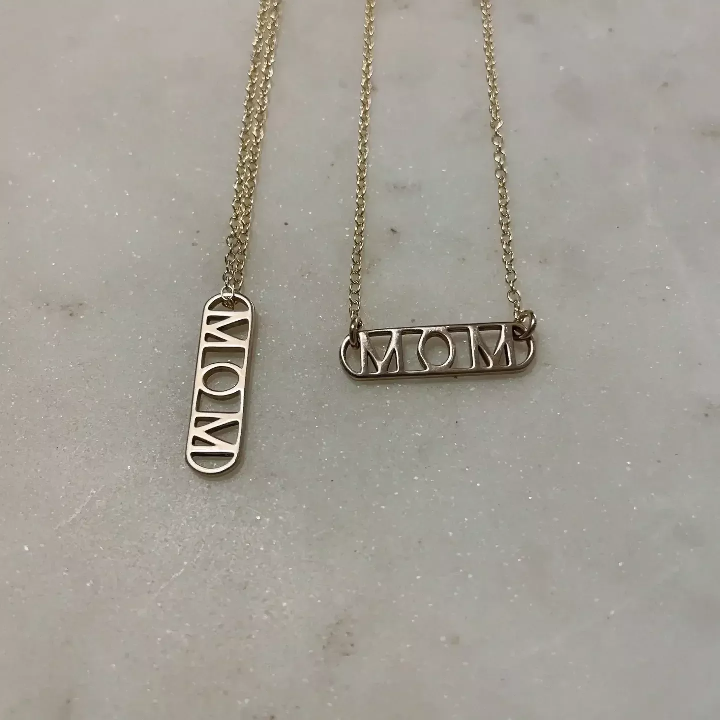 Mom Pendant Necklace - Bronze 24"