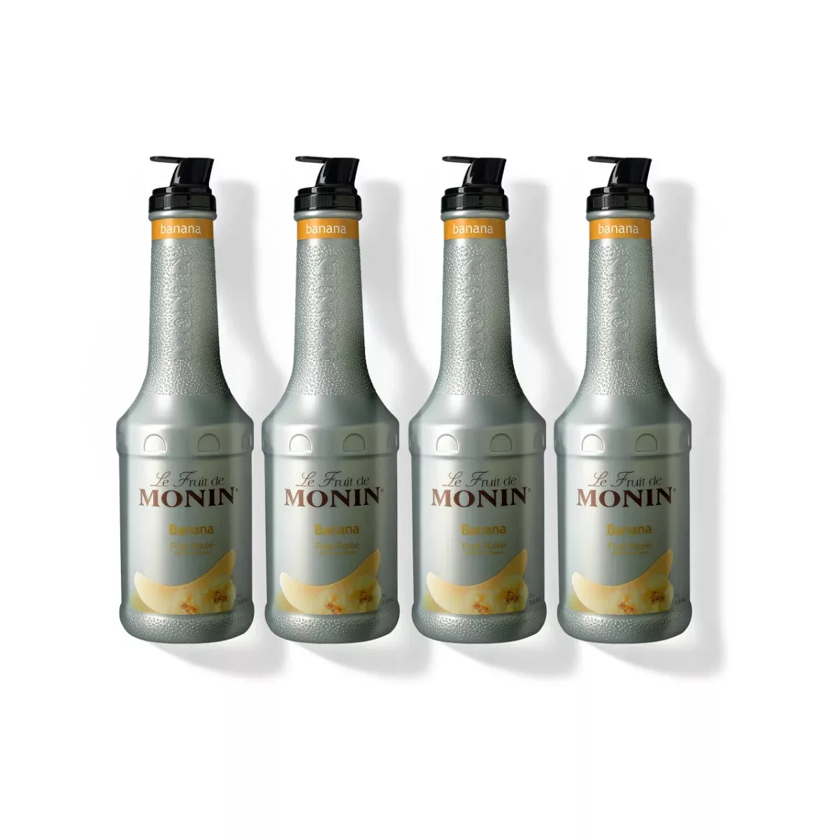 Monin Banana Puree1L Plastic Bottle (Pack of 4)