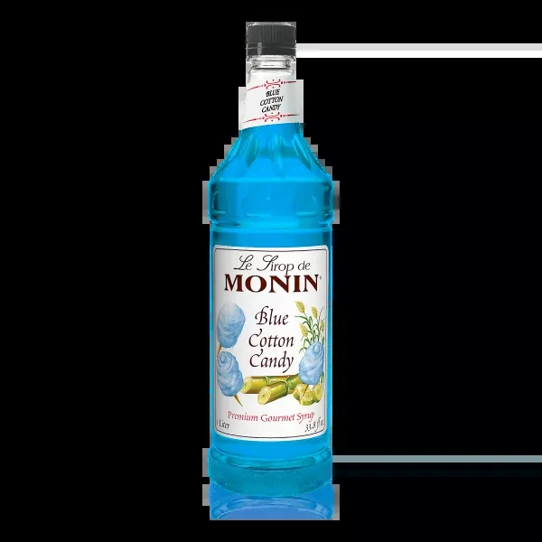 Monin Blue Cotton Candy Syrup - Bottle (1L)