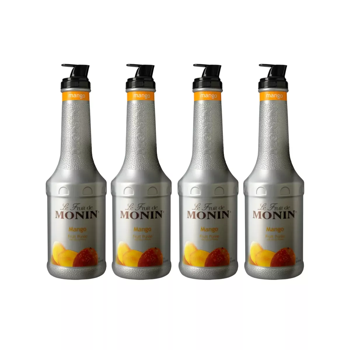 Monin Mango Puree 1L Plastic Bottle (Pack of 4)