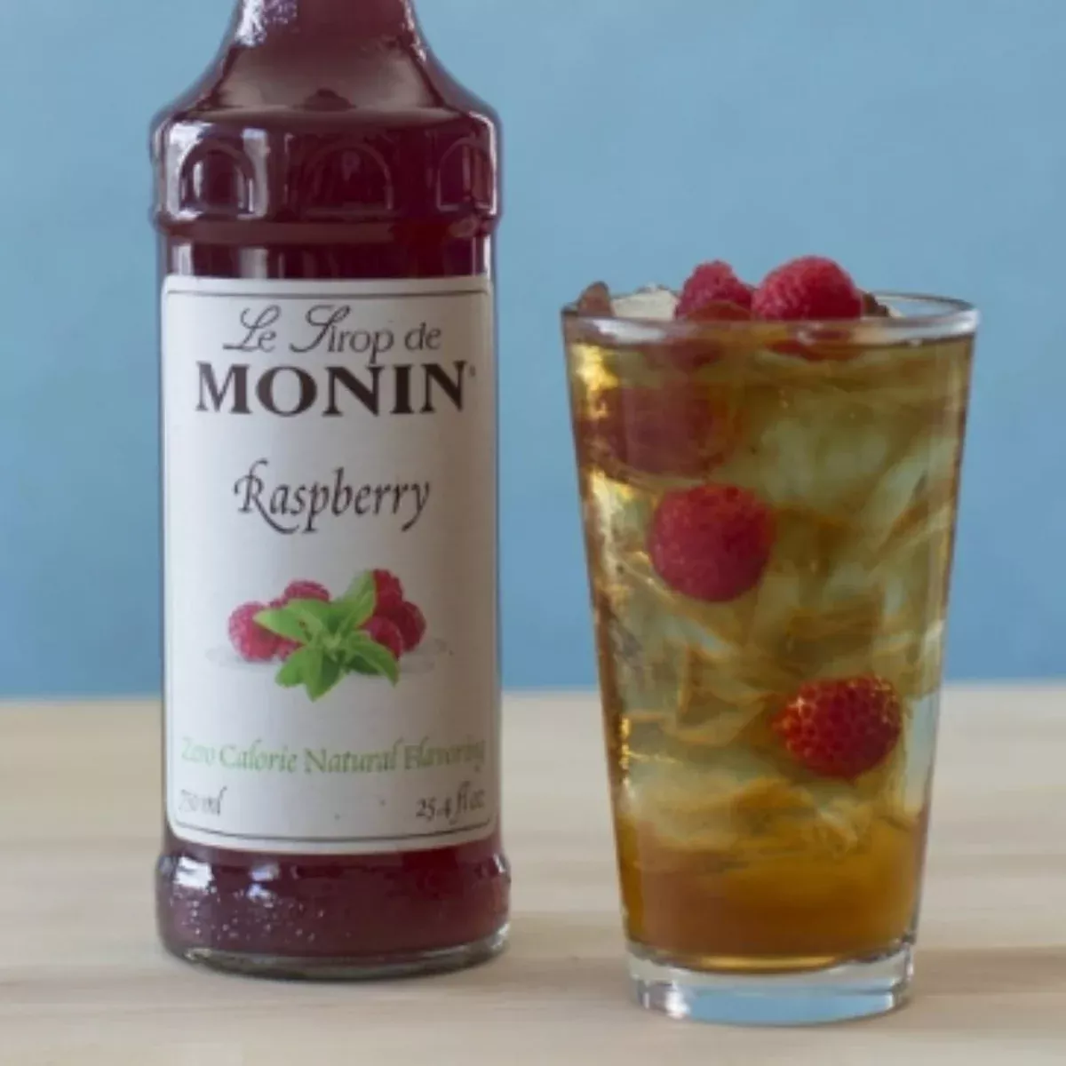 Monin - Natural Zero Raspberry Syrup 1L