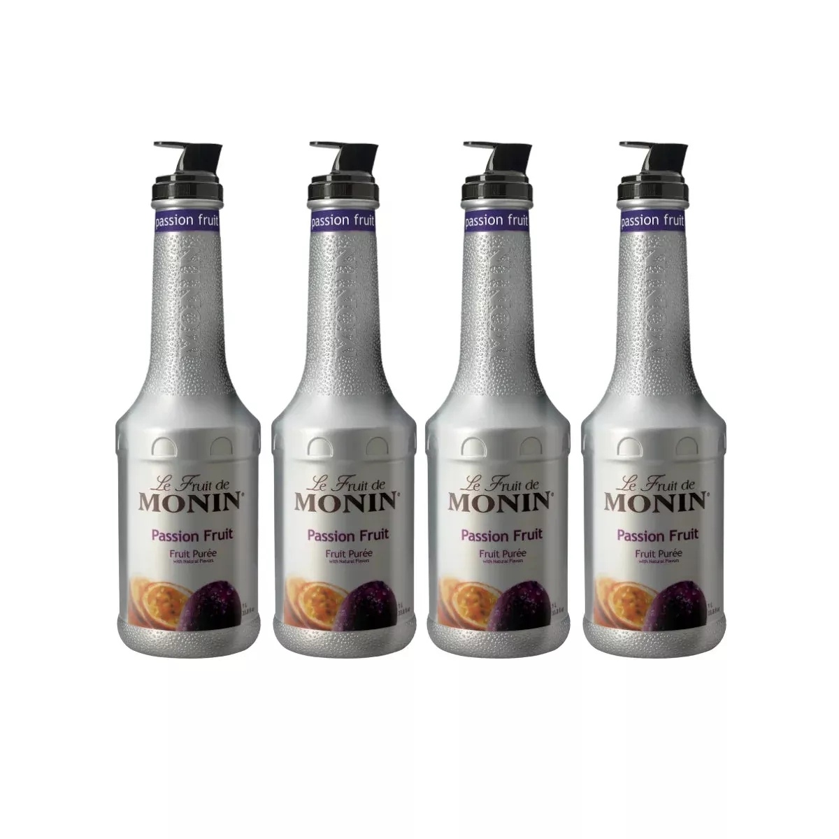Monin Passion Fruit Puree1L Plastic Bottle (Pack of 4)
