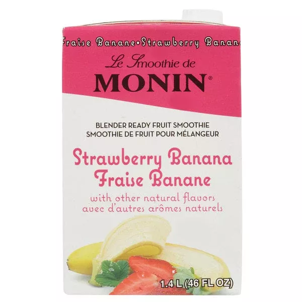 Monin - Strawberry Banana Fruit Smoothie Mix 1.4L
