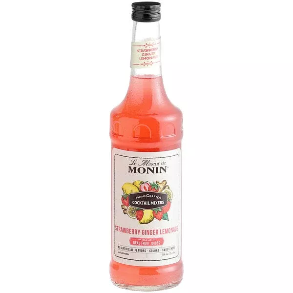 Monin - Strawberry Ginger Lemonade Mixer Syrup 750ml