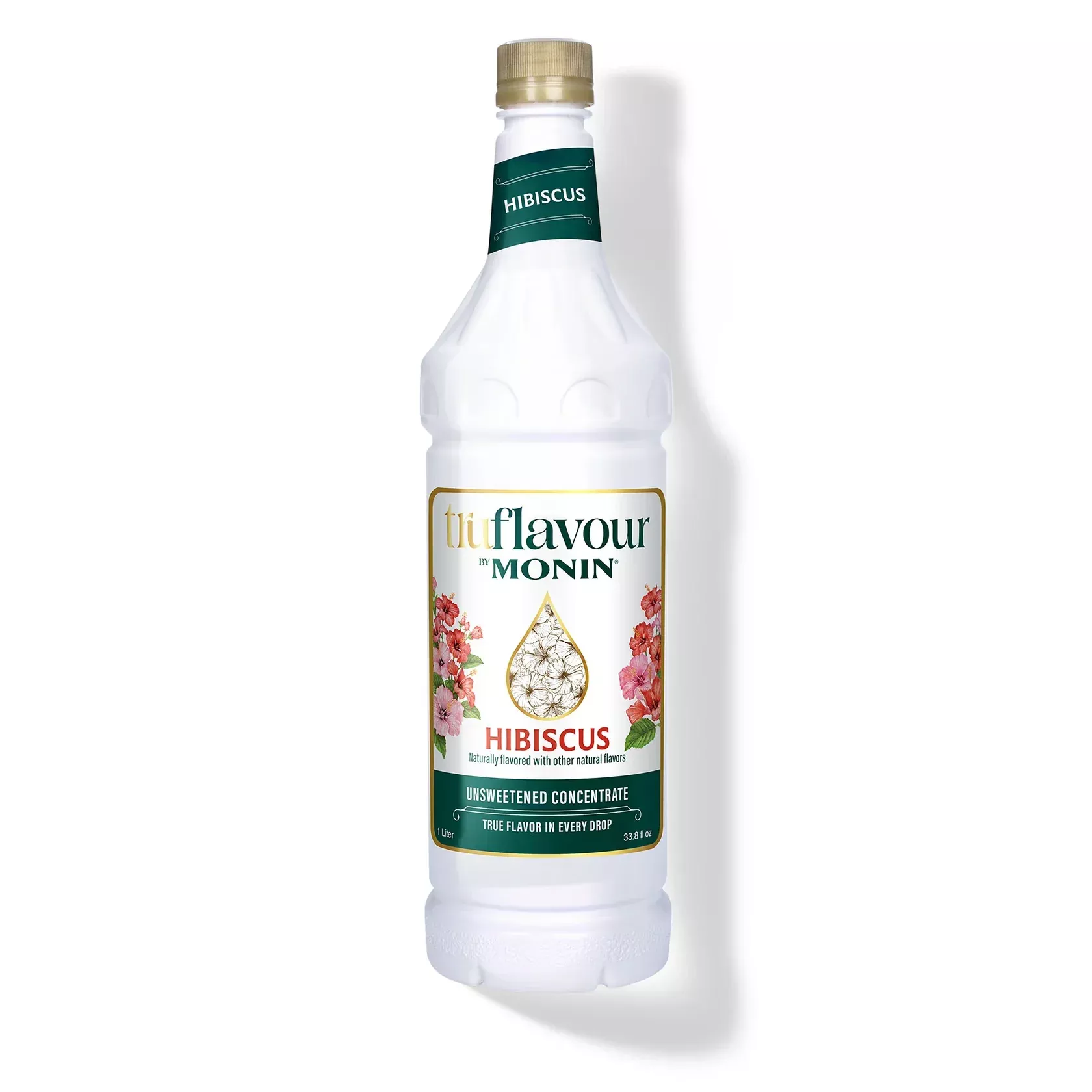 Monin TruFlavour Unsweetened Hibiscus Concentrate - Bottle (1.0 L)