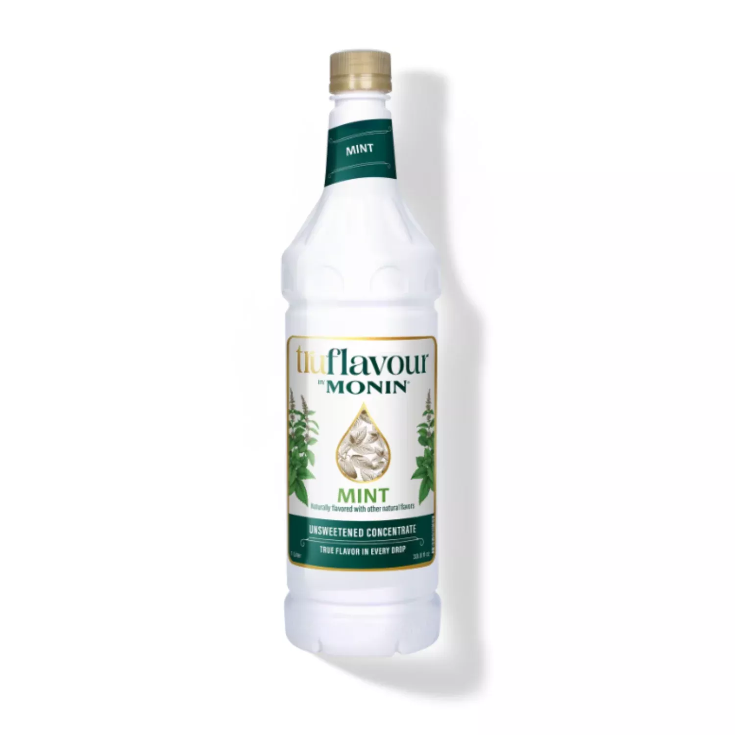 Monin TruFlavour Unsweetened Mint Concentrate - Bottle (1.0 L)
