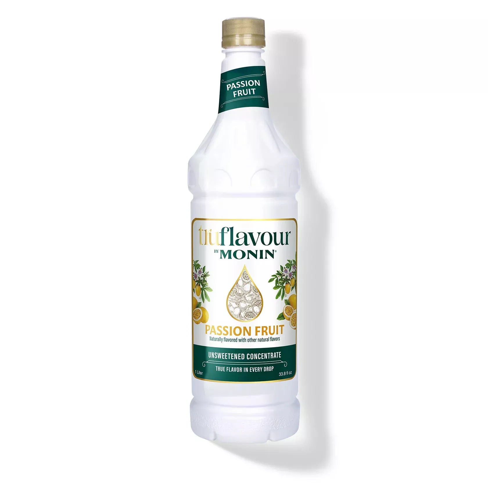 Monin TruFlavour Unsweetened Passion Fruit Concentrate - Bottle (1.0 L)