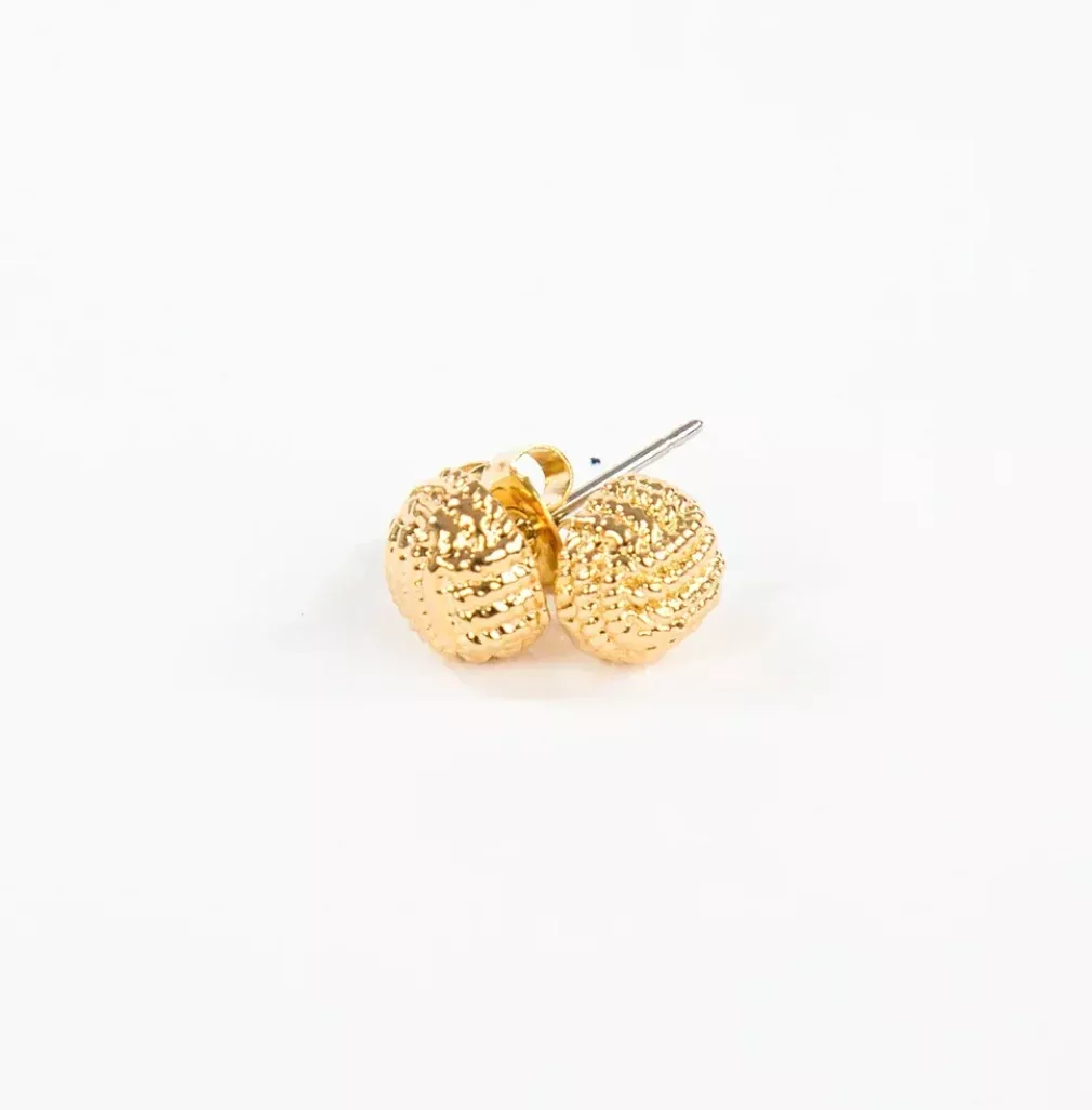 Monkey Fist Earrings - 14k Gold Dipped