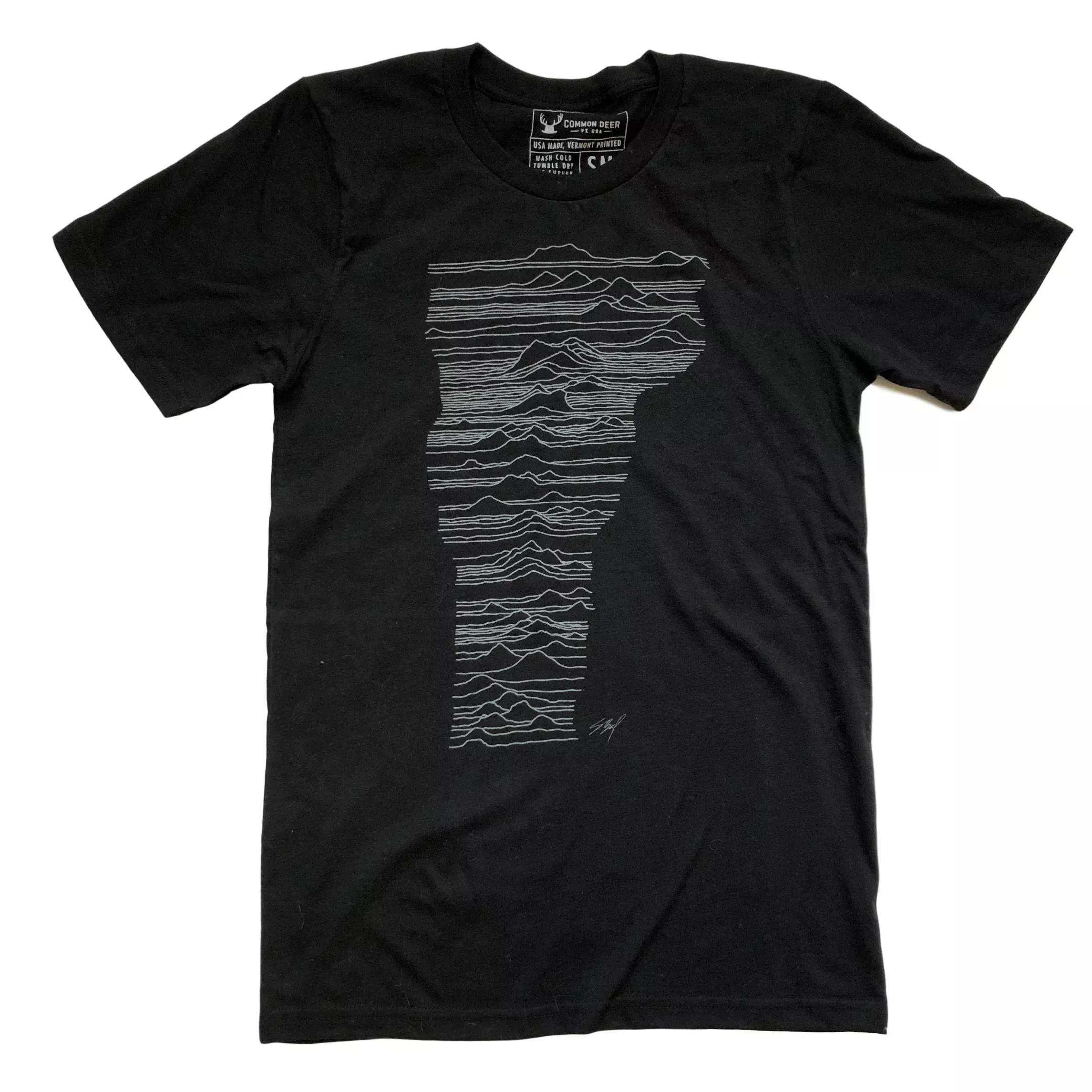 Mountains of Vermont Shirt in Black