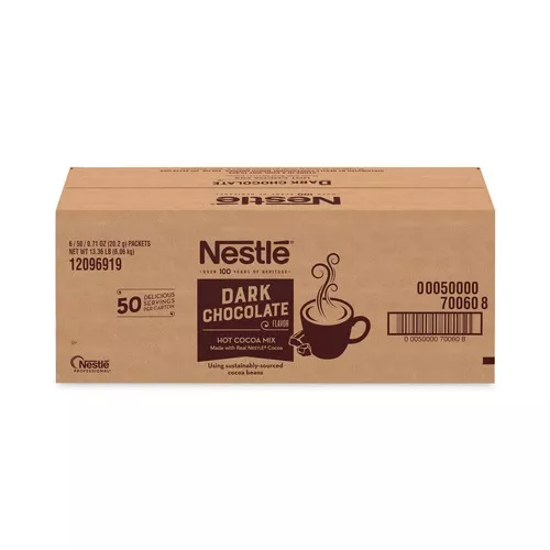 Nestle 12096919 0.71 oz Hot Cocoa Mix Packet - Dark Chocolate (300/Carton)
