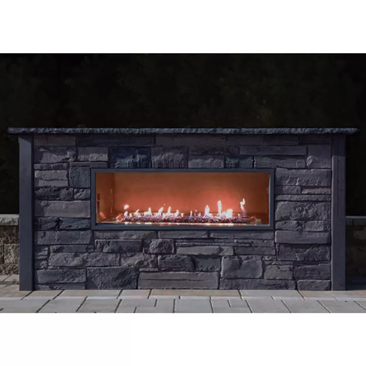 Nicolock Kalea Bay Linear Outdoor Gas Fireplace