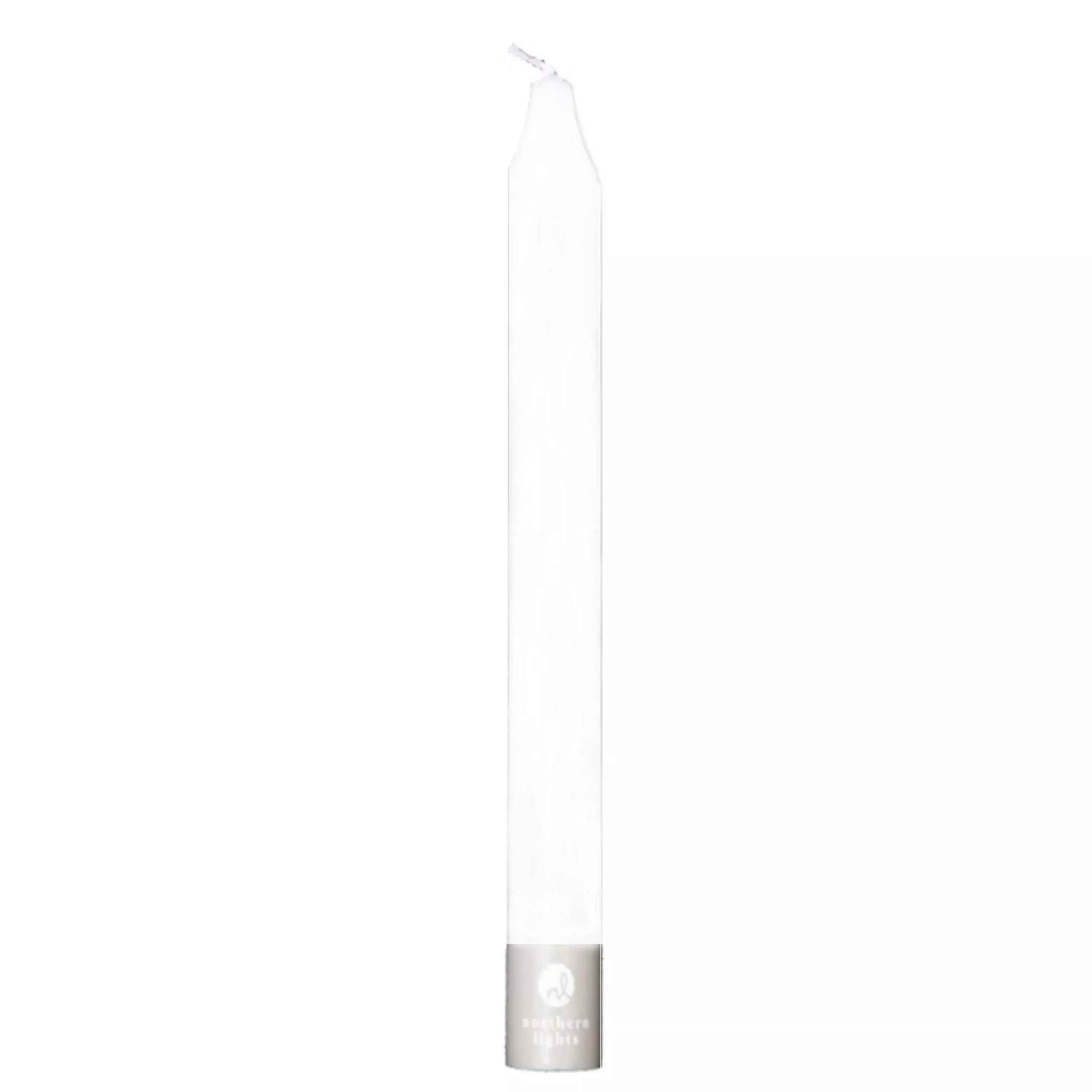 Northern Lights 7" Taper Candle – White