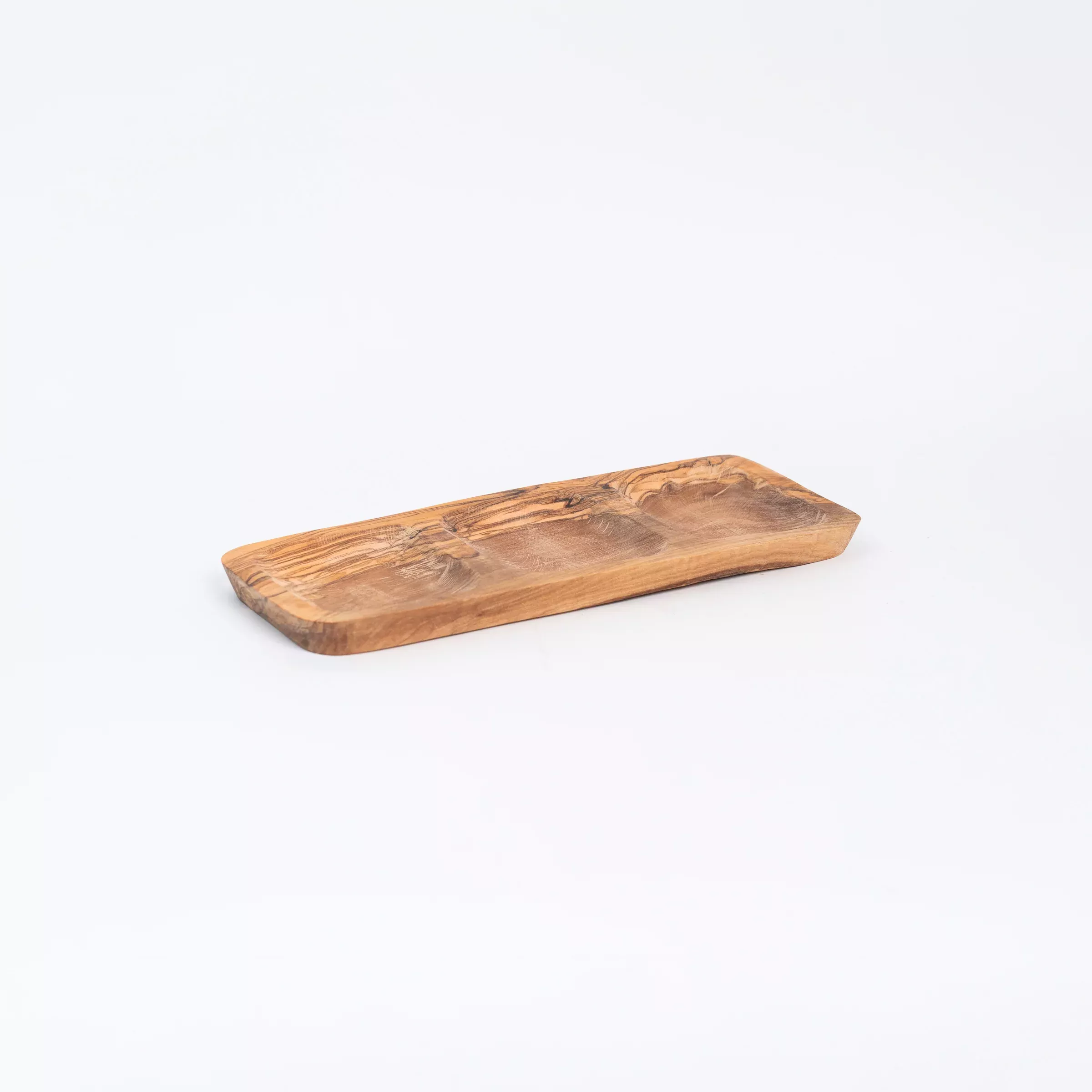 Olivewood Three Section Tray