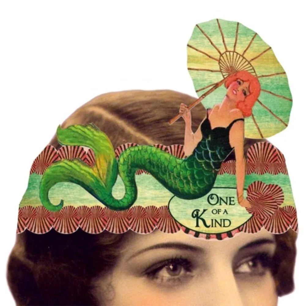 One of a Kind Mermaid Mailable Wearable Paper Tiara Greeting Card