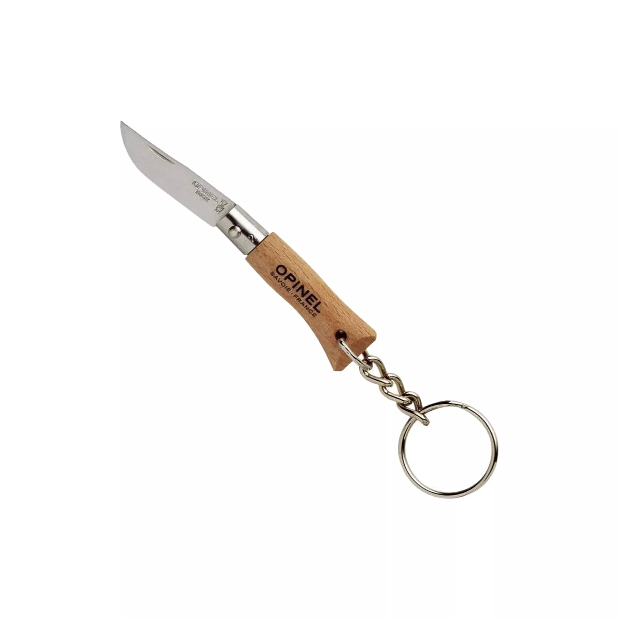 Opinel No.04 Folding Key Chain Knife, Wood